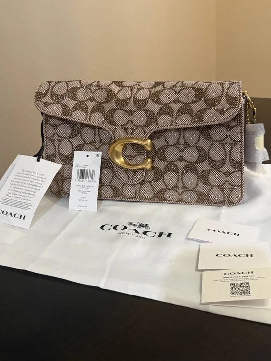 Coach Crystal Tabby w/Mushroom Leather - Picture 1 of 12